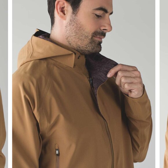 Lululemon Men's Palindro Jacket Reversible Dark Tan Beige and Purple size Small - Picture 15 of 16